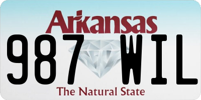 AR license plate 987WIL
