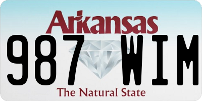 AR license plate 987WIM