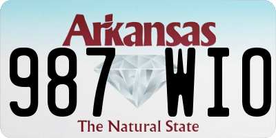 AR license plate 987WIO