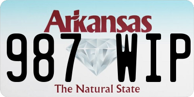 AR license plate 987WIP