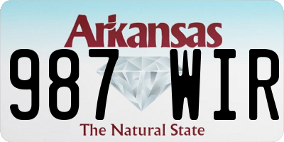 AR license plate 987WIR