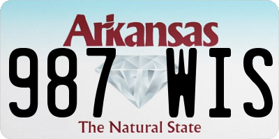 AR license plate 987WIS