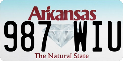 AR license plate 987WIU