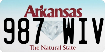 AR license plate 987WIV
