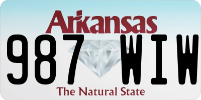 AR license plate 987WIW
