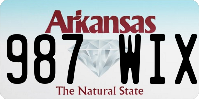 AR license plate 987WIX