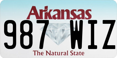 AR license plate 987WIZ