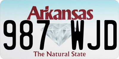 AR license plate 987WJD