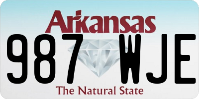 AR license plate 987WJE