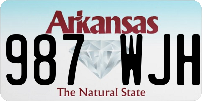 AR license plate 987WJH