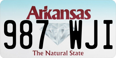 AR license plate 987WJI