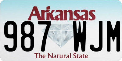 AR license plate 987WJM