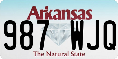 AR license plate 987WJQ