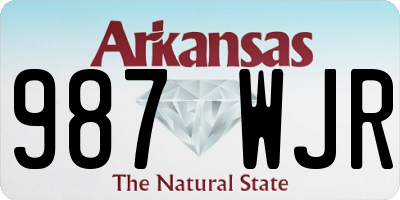 AR license plate 987WJR