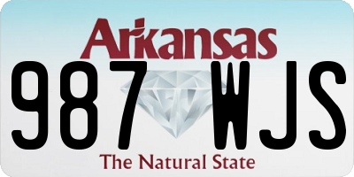 AR license plate 987WJS