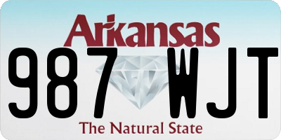 AR license plate 987WJT