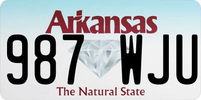 AR license plate 987WJU