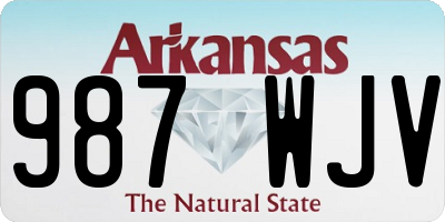 AR license plate 987WJV