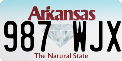 AR license plate 987WJX
