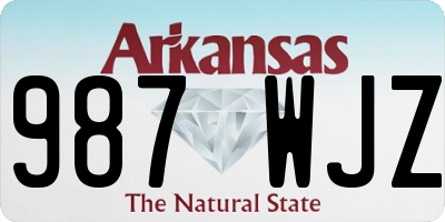 AR license plate 987WJZ