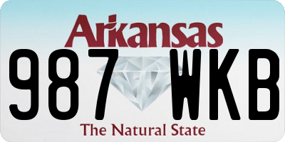 AR license plate 987WKB