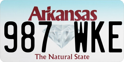 AR license plate 987WKE