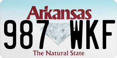 AR license plate 987WKF