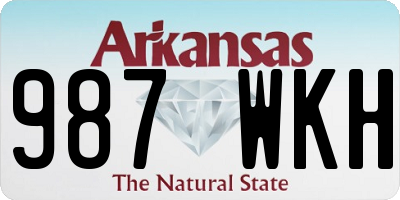 AR license plate 987WKH