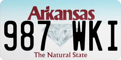 AR license plate 987WKI