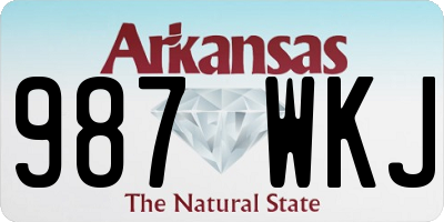 AR license plate 987WKJ