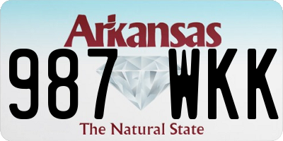 AR license plate 987WKK