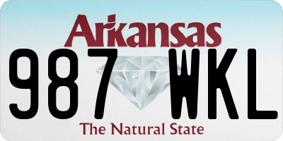 AR license plate 987WKL