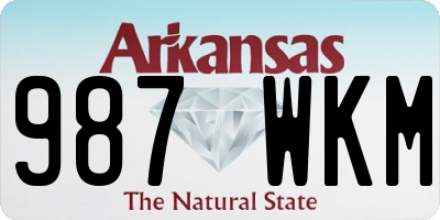 AR license plate 987WKM