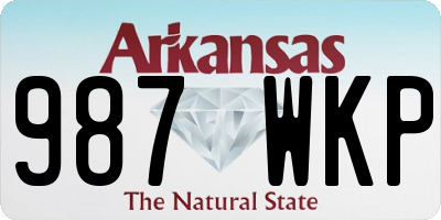 AR license plate 987WKP