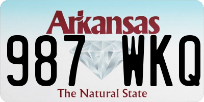 AR license plate 987WKQ