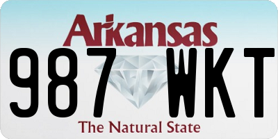 AR license plate 987WKT