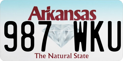 AR license plate 987WKU