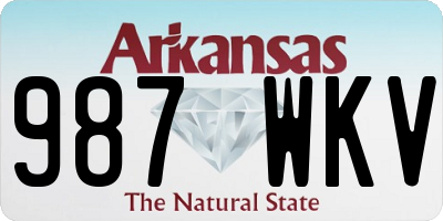 AR license plate 987WKV