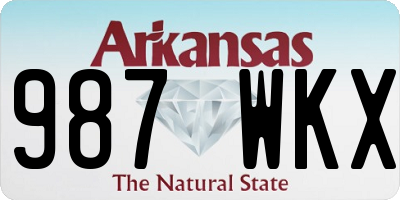 AR license plate 987WKX
