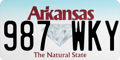 AR license plate 987WKY