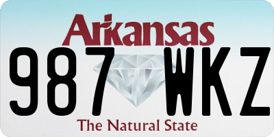 AR license plate 987WKZ