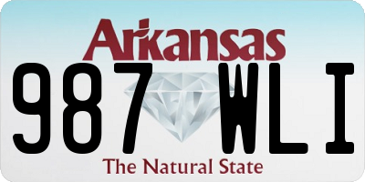 AR license plate 987WLI