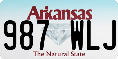 AR license plate 987WLJ