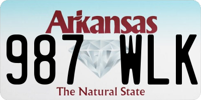 AR license plate 987WLK