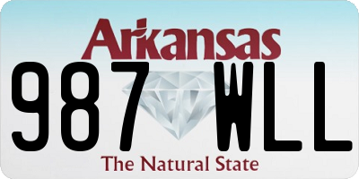 AR license plate 987WLL