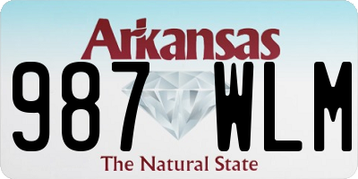 AR license plate 987WLM