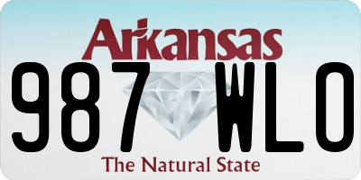 AR license plate 987WLO