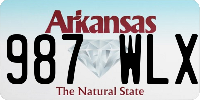 AR license plate 987WLX