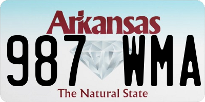 AR license plate 987WMA