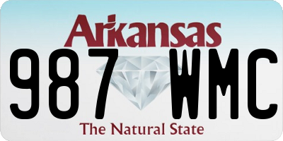 AR license plate 987WMC